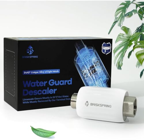 Descalcificador de agua sin sal, suavizante de calentador de agua, evita la acumulación de incrustaciones en el grifo, cabezal de ducha, inodoro inteligente y lavadora, sistema en línea inhibidor de