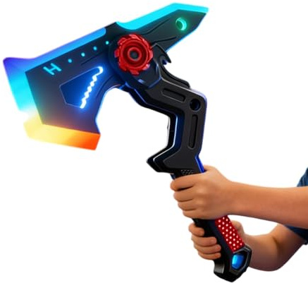 Genérico Lame de bataille Étincelle interstellaire - ABS 43 cm | Hache de combat transformable Jouet Sci-Fi | Épée LED Double Mode Accessoire Déguisement Halloween Cinéma Théâtre Cosplay Galaxie