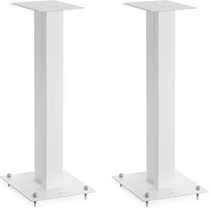 Triangle – Pieds d'Enceintes S02 pour Enceintes Bibliothèques Hi-FI & Home-Cinéma- Hauteur 596 mm - Supports Compatibilité Universelle - Blanc (Paire)