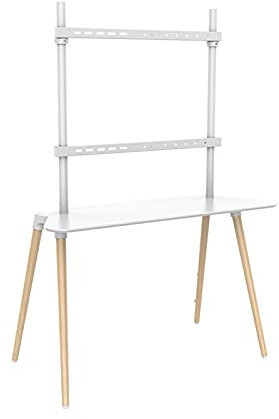 Liudan TV Ständer TV-Bodenständer Buchen-TV-Ständermontage mit abnehmbarem Regal-Boden-Eck-TV-Stand-Hänge-Stand für 60-75-Zoll-Fernseher hält bis zu 88 lbs Fernsehständer