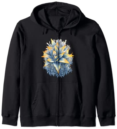 Agave Americana Century Plant Maguey American Aloe Succulent Zip Hoodie
