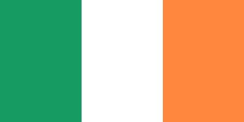 Premium flaggor flagga – 90 x 150 cm/150 cm 90 cm – av polyester med gyllene öljetter – hållbar och väderbeständig (Irland)