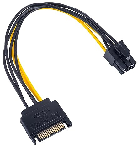 Adaptador SATA a PCIe de 6 pines para tarjeta gráfica GPU 20 cm S-ATA cable de alimentación PCI Express Pci-e
