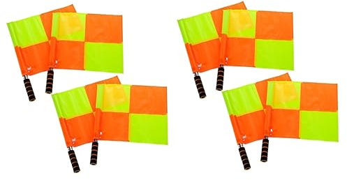 BESPORTBLE 8 Stk Wehende Fahne Laufende Flagge Spielflagge Volleyball-flagge Schiedsrichter Linienrichter Fahnen Handzeichen-flagge Flaggen Des Schiedsrichterassistenten Eckfahne Fußball