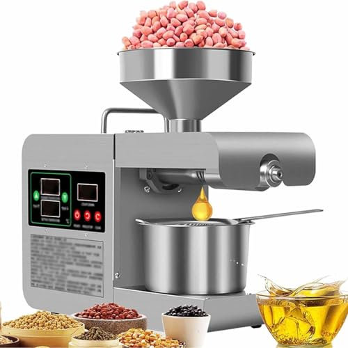 Estrattore D'olio Automatico, Pressa per Olio Elettrica, Pressa Elettrica per Olio Macchina per Mandorle, Semi di Camelia, Semi di Olivo, Semi di Lino, Semi di Girasole