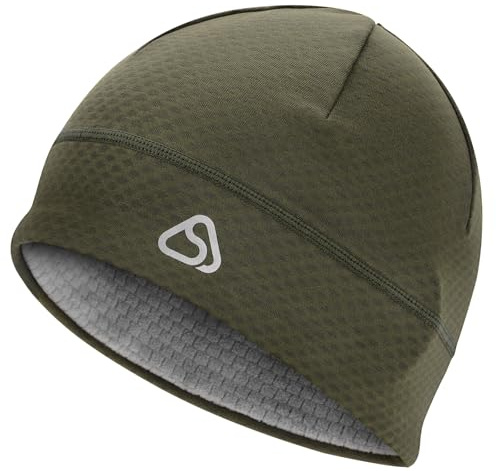 AOPREL Laufmütze Herren, Damen Atmungsaktive Sportmütze mit Einseitige Feuchtigkeitsableitende Schnelltrocknend, Winddicht Thermo Mütze, Ideal für Joggen Radfahren Motorrad Ski Outdoor-Aktivitäten