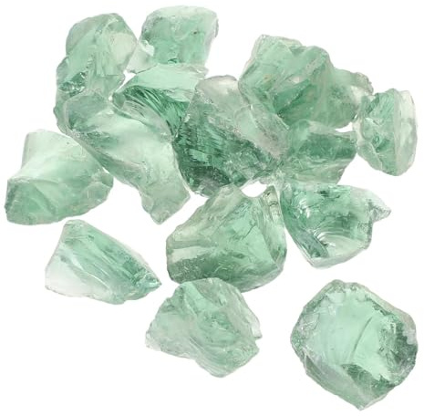 PENIKOKO Aquariensteine Satz 2 kg Eisgrün Kristallglas Kies 3–5cm Dekorative Zierkiesel für Aquarium Teich und Pflanzen Aquarienkies für Betta und Wasserpflanzen
