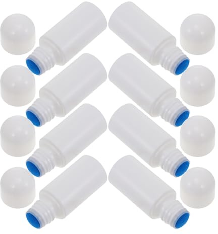 PATKAW Lot de 8 Bouteilles Applicatrices Éponge 50ml en Abs Blanc, Faciles à Utiliser, Résistantes la Déformation Huiles Essentielles et Soins Quotidiens