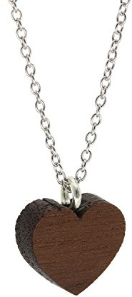 NaturSchatulle Kedja med hänge trävarianter 45 cm 50 cm halsband trähänge former silver 925 kedja damer kedjehänge trä symboler träsmycken amulett e silver, colore: BRUN, cod. NK10119