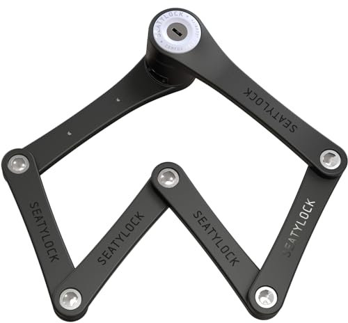 FoldyLock Mini Faltschloss mit Schlüssel - Patentiertes Testsieger Fahrradschloss mit Halterung für hohe Sicherheit - Starkes und Leichtes Fahrrad Schloss für City Bikes und e Scooter - 75 cm