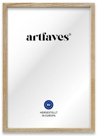 ARTFAVES® Bilderrahmen 30 x 40 cm - EICHE-Optik - mit Acrylglas - Rahmen, Fotorahmen, Posterrahmen für Bilder, Urkunden, Dokumente, Collage