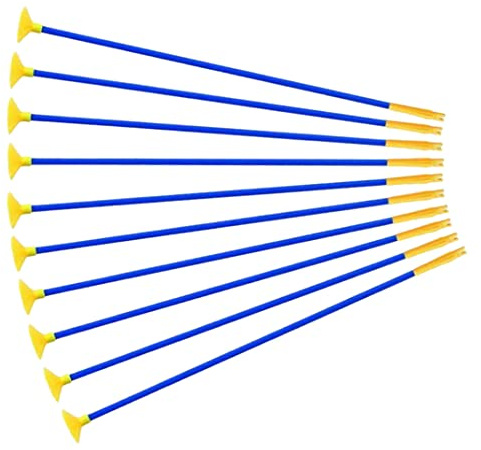 Flechas de ventosa 10 piezas de flechas de plástico para niños Juego de tiro con arco de 18,5 pulgadas Juguetes Flechas de repuesto Juguete de práctica para niños Adultos Flechas de ventosa Juego de t