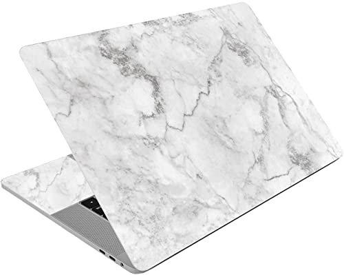 Mibbxea 15-15,6 Zoll Laptop Skin Sticker, Wiederverwendbare Vinyl Aufkleber für 13 13,3 14 15,4 Zoll Laptops & Netbooks, Dekorative, Kratzfest, Staubdicht, Wasserdicht (069 Weißer Marmor)