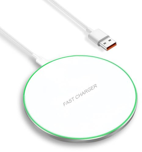 Flintronic Chargeur sans fil 15 W - Station de charge inductive - Pour iPhone 16/15/14/13/12 Pro Max Plus, AirPods 2/Pro, Samsung Galaxy S22/S21/S20