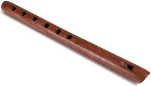 Professionell skala C träflöjt, 7 hål musikalisk träblåsinstrument för nybörjare och proffs – paket med 1 träflöjt 33 cm (ungefär).