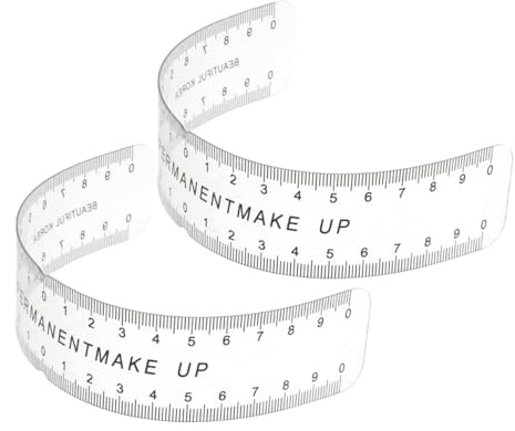 OFFIGAM 2pièces Outils De Mesure Pour Sourcils Règle De Positionnement Précise Pour Façonnage Et Stencil à Sourcils Outil De Mesure Pour Salon Et Usage Personnel