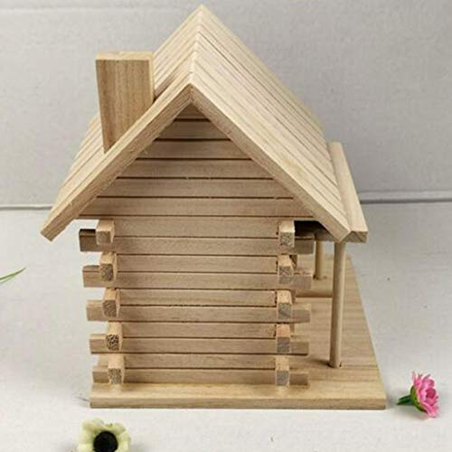 Casa de pájaros de madera para exteriores, caja anidada para pinzones, gorriones, petirrojos, periquitos, mascotas pequeñas, 6.7 x 6.3 x 7 pulgadas