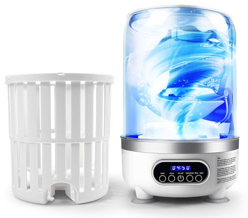 Underwear Washer and Dryer | Portable 3L Mini Washing Machine with Blue-light | Deep Cleans for Socks, Baby Small Clothes | USB Rechargeable Small Washer for Apartment, Dorm, RV, Travel, Hotel