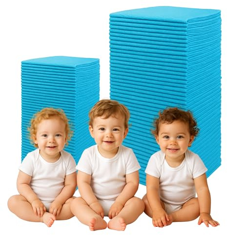 Ale-commerce 500 Stück Einweg Unterlagen 60 x 90 cm Inkontinenz Bettunterlage 6-lagiges Design Hygienische Inkontinenzunterlagen Für Erwachsene Kinder Wickelunterlage Unterwegs Schnell Trocknend