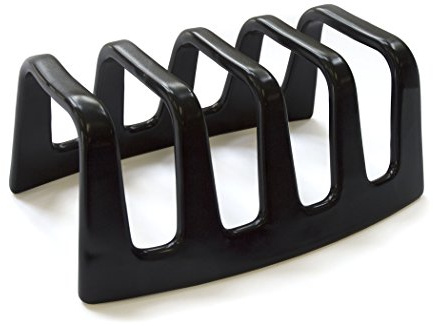 Charcoal Companion Flame-Friendly Keramik-Rippenhalter, schwarz, 9.91x23.11x14.48 cm, CC3809