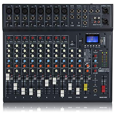 Studiomaster CLUB XS12 Channel Mixer Desk USB DSP Recorder Bluetooth Playback DJ
