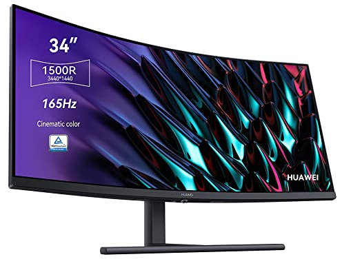 HUAWEI MateView GT 34'' (86,40cm) Curved Gaming Monitor, Standard, 165Hz, 4ms (WQHD 3440 x 1440, 21:9,1500R, USB Type-C, HDMI, Display Port), Eye Comfort, Deutsche Version