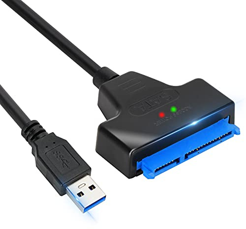 VCOM SATA to USB Adapter Cable for 2.5 inch SSD and HDD，USB 3.0 to SATA III Hard Driver Adapter，Support UASP SATA to USB Cable SATA Adapter Cable USB to SATA Adapter HDD to USB SSD Sata Cable