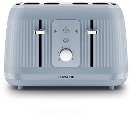 Kenwood Dawn Toaster, 4 Slot Toaster, Reheat, 5 Browning Settings, Defrost and Cancel Functions, Pull Crumb Tray, TFP09.000BL, 1800W, Stone Blue