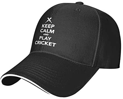 RFSHOP Cricket Baseball Sport Baseball Cap, Trucker Hats Vintage Cotton Dad Hat für Männer Frauen Schwarz