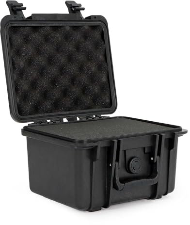 Wiltec Universalkoffer 27 x 23,1 x 18 cm, wasserdichter Transportkoffer, Schutzkoffer aus PP und Glasfaser, Koffer mit Würfelschaumstoff