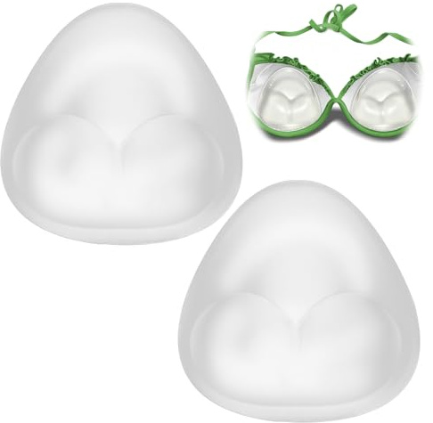 ORUZA 1 Paar Silikon-BH-Einlagen rutschfeste Push-Up-BH-Pads, Wiederverwendbare Triangel BH Polster Einlagen aus Silikon für BHS, Bikini, Badeanzüge, Strumpfhalter