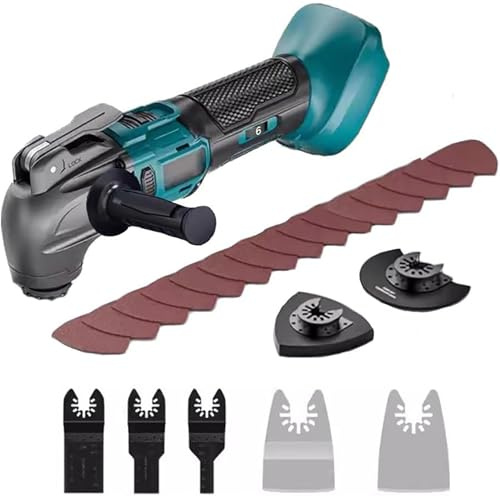 Cordless Oscillating Multi Tool, Brushless Multi Tool Compatible with Makita 18V Li-Ion Battery, Oscillating Tools for Removing, Scraping, Grinding, Cutting with 23 Accessories (Battery Not Included)