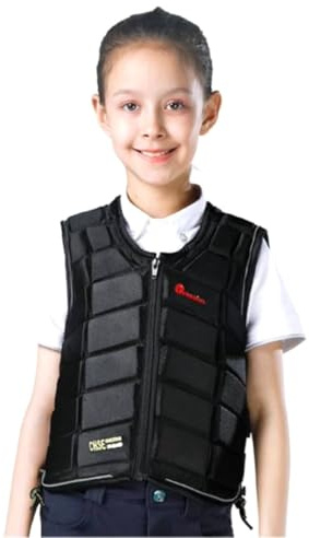 UNISTRENGH Children's Equestrian Safety Vest Horse Riding Equipment Vests Foam Padded Riding Protective Gear Anti-Fall Training Clothes for Boys and Girls (Kids M)