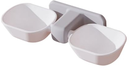 Milisten Wall-mounted Pet Dual Bowl Food Bowl for Cat Ergonomic Elevated Cat Feeding Automatic Feeder