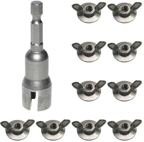 Kit Di A Farfalla - per Avvitamento Bulloni in Acciaio da 6 mm | Dado a Vite,Per Utilizzo In Casa Per Riparazioni Automobilistiche E Mobili Per Adulti Uomini E