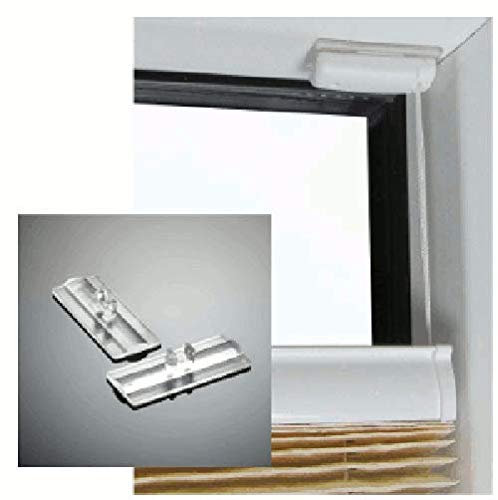 stick & fix Klebeplatten für Cosiflor Plissee Faltstores verspannt zur Klebe Montage im Fensterfalz ohne Bohren und Werkzeug, 4 Klebeplatten für 1 Plissee VS 2 verspannt inklusive Reinigungstuch