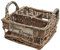 Rustic 'Dejeuner en Terrasse' Flatware Cutlery Condiments Napkin Storage Caddy Serving Baskets - 19cm (W) x 19cm (L) x 10cm (H) - Single Basket