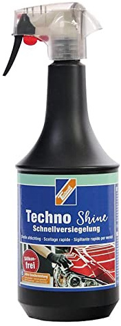TECHNOLIT Techno Shine Schnellversiegelung 1 L | Lackschutz | Silikonfreie Lackpolitur für Lack, Gummi & Glas | Hochglanz-Versiegelung | Kein Schlieren