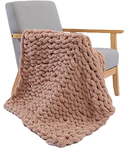 MHUQIA Gestrickte Decke Grob 200x200cm, Kuscheldecke Grobstrick Wolldecke Strickdecke Tagesdecke üBerwurf Decke Zuhause Dekor Geschenk FüRs Sofa Tagesdecke