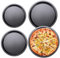 WakiHong 4 PCS Plato para Pizza Juego de Bandejas para Pizza Bandeja de Pizza Bandeja Redonda para Horno Bandeja Pizza Horno ø14,16.5,18.8,21 cm,Acero al Carbono Antiadherente
