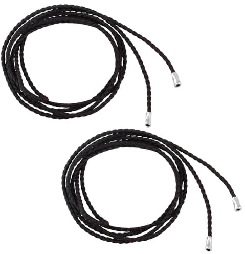 CALFOVERA 2 pz Cintura in Vita Intrecciata con Nodo in Pelle PU, Cintura Lunga Vita, Nera Sottile Stile Boho, Sottile, Decorativa Corda per Donna, Jeans, Pantaloni, Abito, Gonna