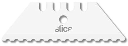 Slice 10523 Serrated Utility Knife Replacement Blades, Finger-Friendly, Heavy Duty Dual-Edge Ceramic Safety Blades with A Serrated Edge (Pack of 2)