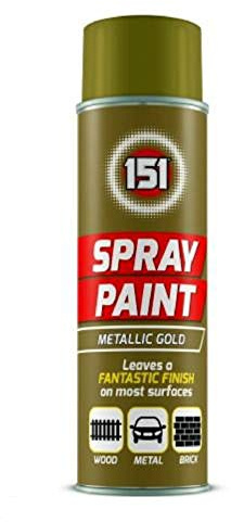 200ml High Grade Matt Gloss Household Spray Paint Can for Autos Wood Metal Plastic Graffiti (1, Metallic Gold)