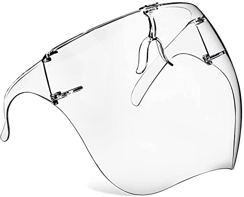 Face Shield with Glasses 4 Pack, Anti -Fog Clear Face Mask Full Face Protection Splash Guard Reusable Breathable See Through Goggles Plastic Working Face Shields Nail Art Tools for Nail Artists