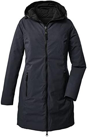 Killtec Donna Parka reversibile funzionale casual con cappuccio GW 2 WMN PRK, Blu scuro, 40, 38065-000