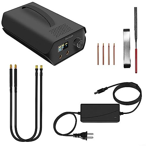 RANRAO Punktschweißgeräte, Batterie Schweiß Maschine, Punktschweißgerät Tragbar, 120 Getriebe justierbarer 3000F Farah Kondensator für Elektrofahrzeug Akku Mobile Stromversorgung