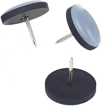 Teflon-Möbelgleiter rund mit Nagel Ø 30 mm, 16 Stück – 5 mm dick PTFE - Beschichtung Teflongleiter Stuhlgleiter