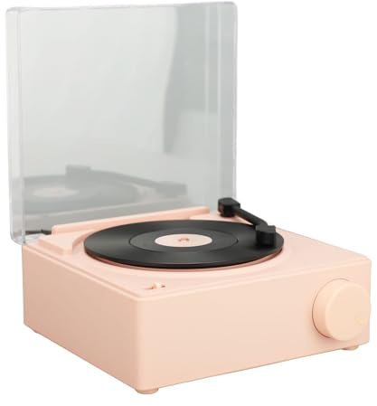 Tourne-Disque Bluetooth, Platine Vinyle Vintage Classique, 3 Modes, pour Téléphones, Tablettes, Ordinateurs Portables, pour Le Divertissement et la Décoration de la Maison (Pinks)