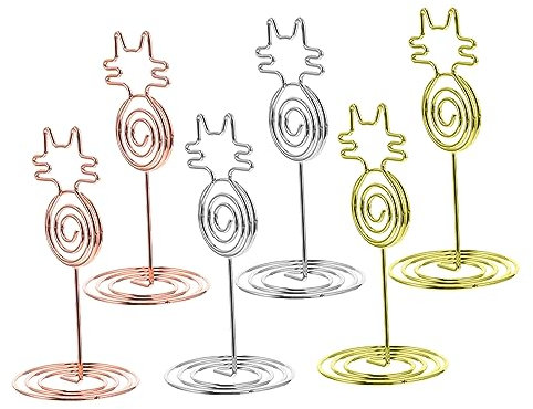 WATIIFUFU 12stücke Tischnummernständer Aus Metall Katzen-design Tischnummernclip Tischkartenhalter Für Hochzeiten Geburtstage Und Feiern