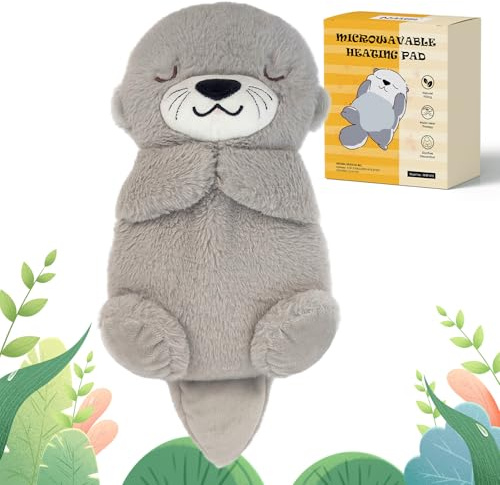 AROMA SEASON Wärmetier Plüsch Otter Mikrowelle-Wärmekissen Kuscheltier Körnerkissen Stofftier
